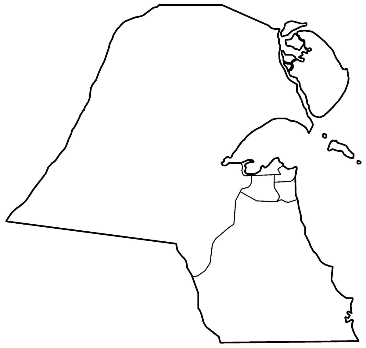 வரைபடம் குவைத் வெற்று