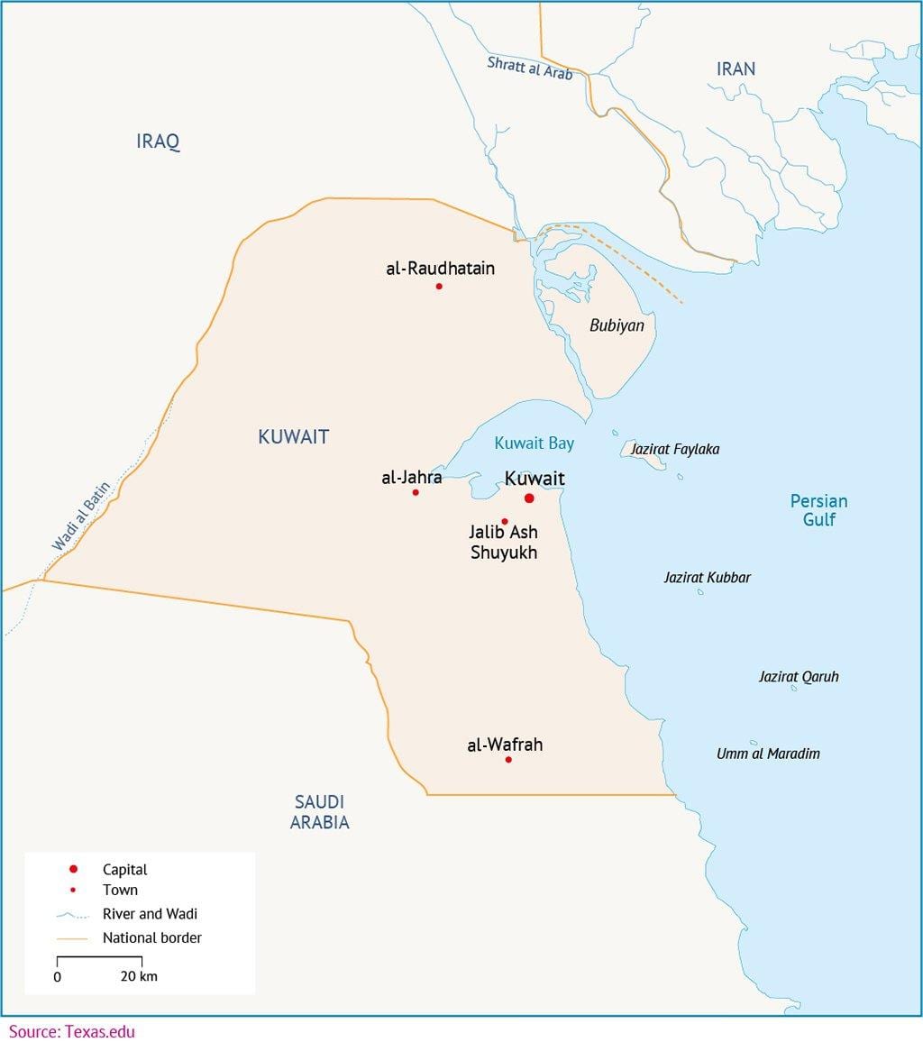 வரைபடம் al zour குவைத்